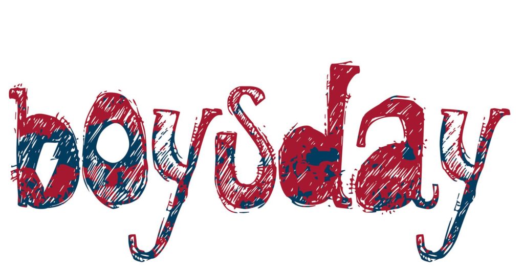Handgemalter Schriftzug "boysday"