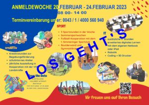 Anmeldewochen in der MS Hörnesgasse